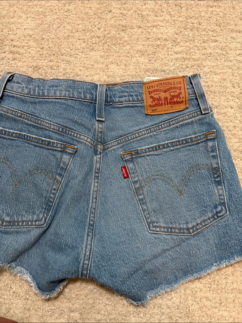 Levi's Women's Light Blue Denim Cutoff Shorts